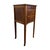 1970s Antique Marble-Top Wooden Nightstand / Bedside Cabinet With Porcelain Interior & Inlaid Accent. For Sale - Image 5 of 10