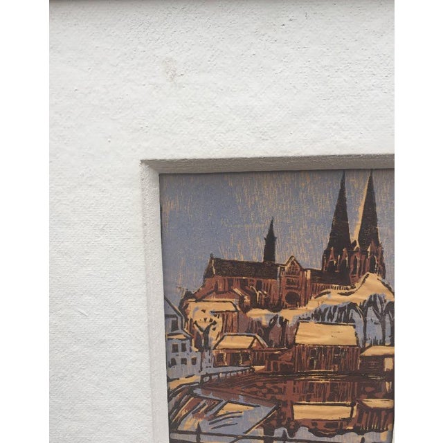 Original Block Print by Eric Lundberg 1953 | Chairish