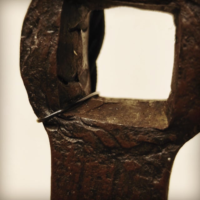 Brutalist Lamp Base in Wrought and Hammered Iron, France, 1920s For Sale - Image 12 of 16