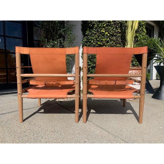 Terra Cotta Leather Occasional Chairs - Pair For Sale - Image 8 of 10