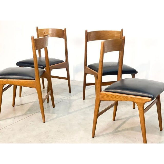 Mid-Century Modern Vintage Italian Dining Chairs, 1960s, Set of 4 For Sale - Image 3 of 6