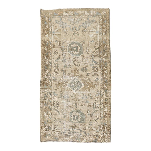 Early 20th Century Weathered Persian Hamedan Rug - 3'4" x 6' For Sale