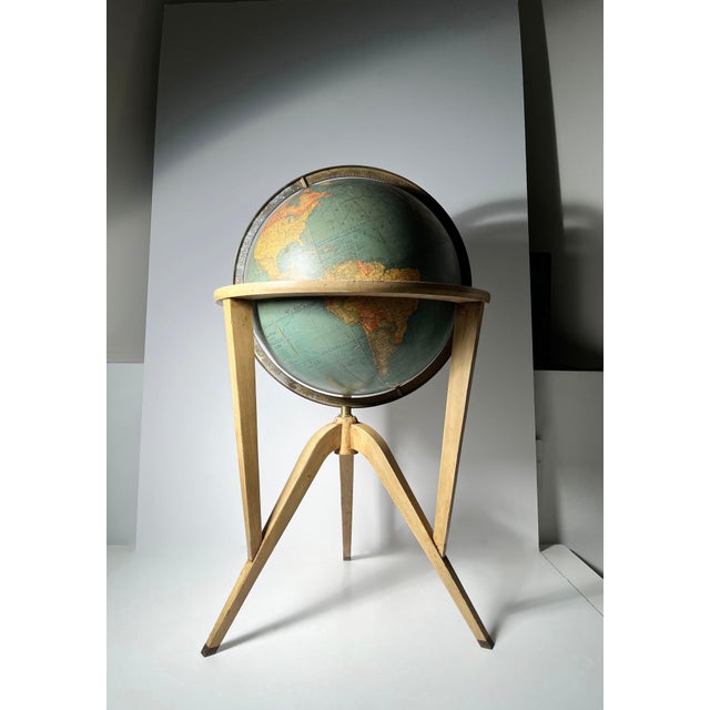 Mid-Century Modern Mid Century Rand McNally Globe by Edward Wormley / Dunbar For Sale - Image 3 of 9