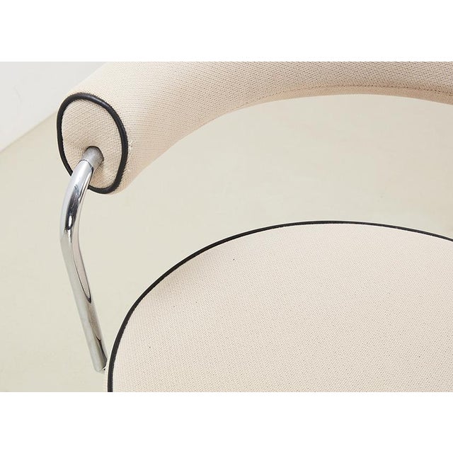 Cream LC7 Swivel Chairs by Charlotte Perriand for Cassina, 1990s, Set of 2 For Sale - Image 8 of 11
