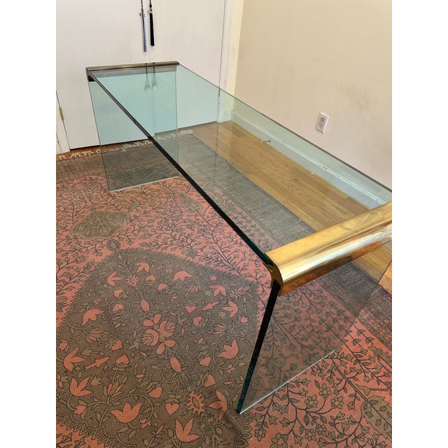 1970s Vintage Waterfall Console For Sale - Image 5 of 8