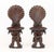 Pair of Italian Grotto Shell Carved Wood Chairs, with dolphin motif bases. 37.5" H x 16.5" W x 22" D; seat: 18" H....
