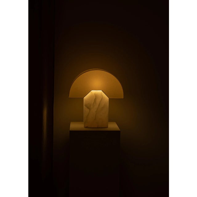 White Alabaster Edna Table Lamp by Simone & Marcel For Sale - Image 6 of 8