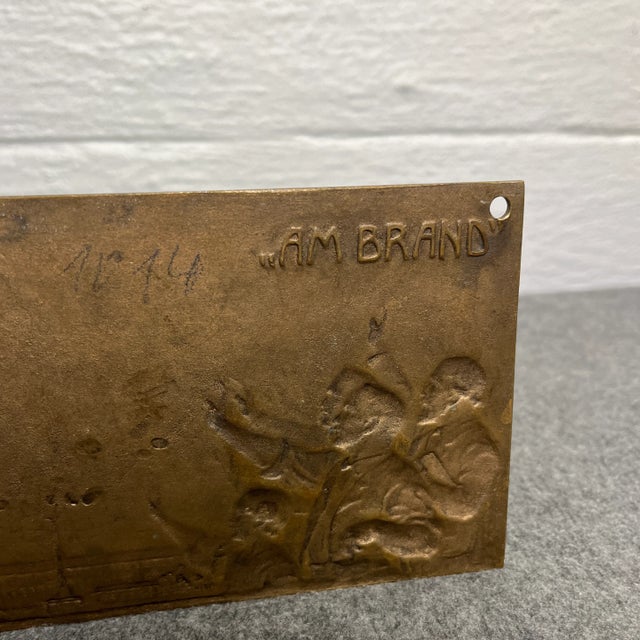Metal Hans Schaefer Austrian, 1875-1933 Bronze Plaque For Sale - Image 7 of 7