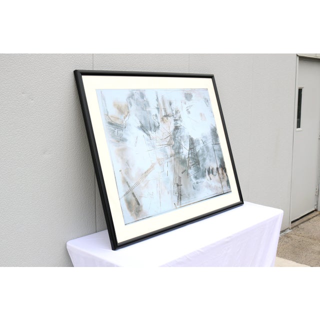 Mid-Century Modern Large Scale Abstract Composition Lithograph Artwork Print For Sale - Image 9 of 16