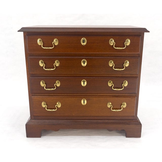Council Compact Mahogany 4 Chest Night Stand Side Table Mint For Sale - Image 11 of 16
