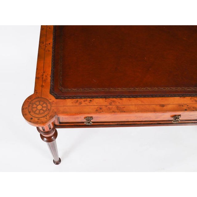 Vintage Birdseye Maple Desk in the style of Gillows, 20th Century For Sale - Image 9 of 17