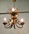 Vintage French Toleware Gilded Chandelier, 1960 For Sale - Image 4 of 8
