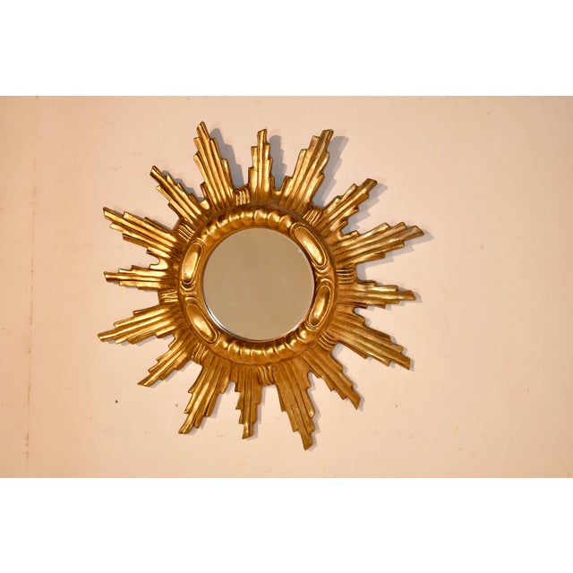 Mid-20th Century Sunburst Mirror From France For Sale - Image 4 of 6