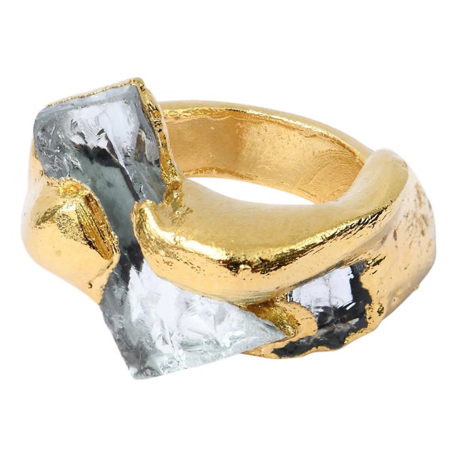 Wonder Sapiens 4 Hand-Sculpted Ring in 24k Gold-Plated Bronze by Marion Fillancq For Sale