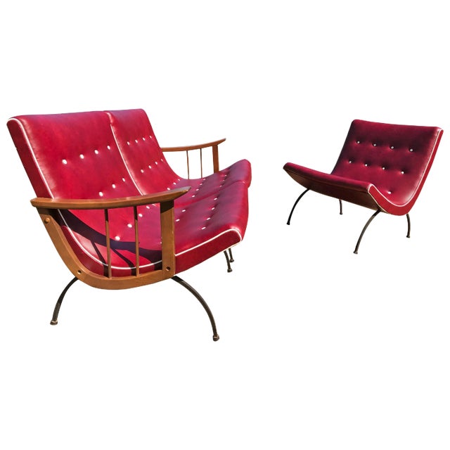 Design Institute of America Milo Baughman Style Lounge Chairs For Sale
