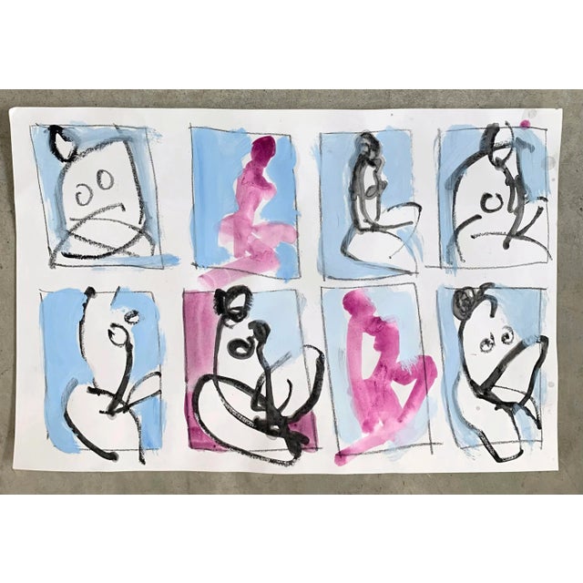 Drawing from the live model. Charcoal and oil on paper. This drawing is from a drawing session with a live model. I love...