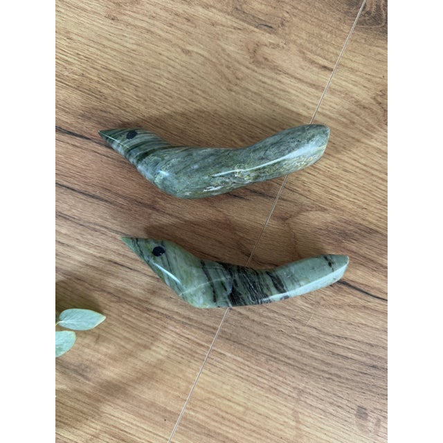 Bird Figurines in Stone, Set of 2 For Sale - Image 3 of 4