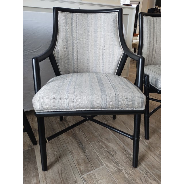 Baker's Passage Dining Arm Chair by McGuire from The Laura Kirar Collection - Sold/Priced as a Set of 4 (2 Arm, 2 Sides)....