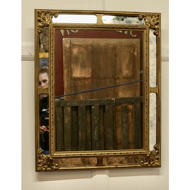 French Gilt Cushion Mirror, 1920s For Sale - Image 3 of 10