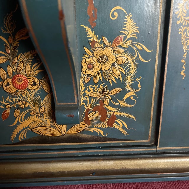 Wood 1970s Vintage Chinoiserie Overmantel Mirror With Two Shelves For Sale - Image 7 of 12