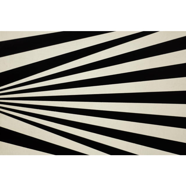 Black Scandinavian Sideboard in Birch with Hand-Painted Op-Art Pattern, 1960s For Sale - Image 8 of 18