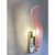 Glass Elegant Pink Sanded Leaf Murano Glass Wall Sconces, Set of 4 For Sale - Image 7 of 9