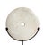 Cream Hand-Carved Indonesian Marble Disk on Stand, 10 Inches For Sale - Image 8 of 15