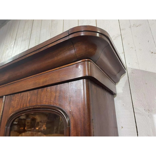 English Mahogany Double-Section Bookcase, 19th Century For Sale - Image 14 of 18