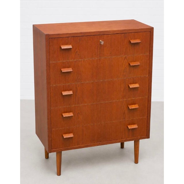 Mid Century Modern Danish Teak Highboy / Dresser by Poul Volther, C. 1960s For Sale - Image 10 of 16