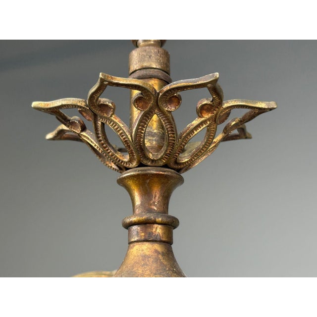 Maison Jansen Style, Palm Leaf Chandelier, Gilt Bronze, Crystal, France, 1940s For Sale - Image 16 of 18