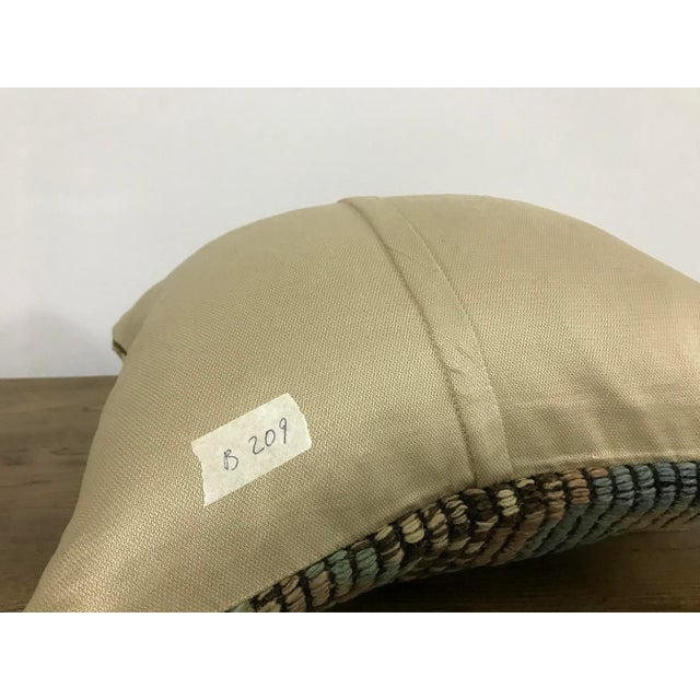 1960s Vintage Geometric Design Turkish Handmade Kilim Pillow Cover For Sale - Image 5 of 6