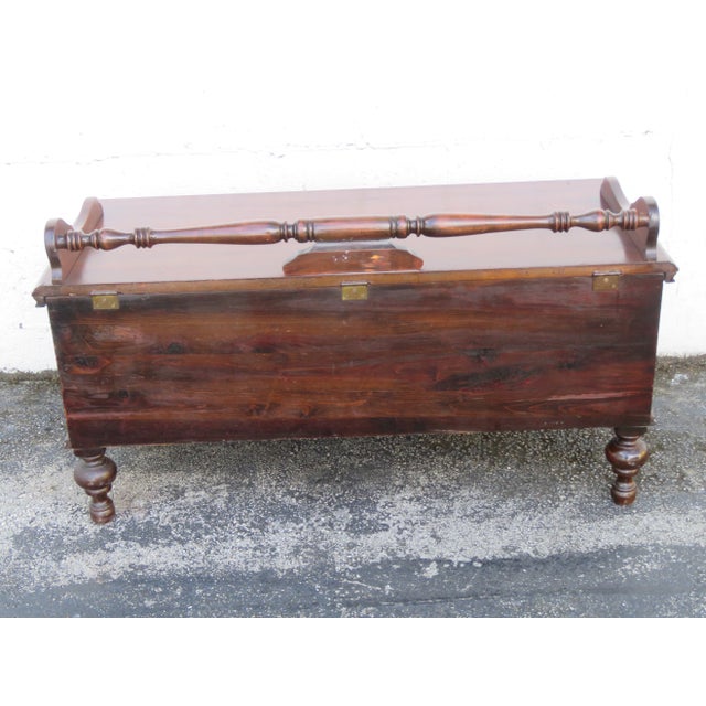 Lane Carved Bench Cedar Hope Chest Blanket Trunk 6113 For Sale - Image 12 of 15