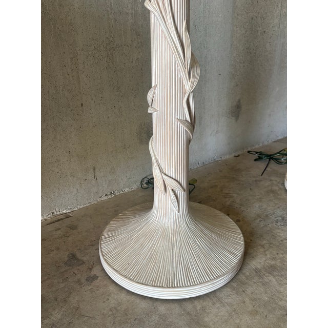 Vintage Organic Modern Coastal Pencil Reed Floor Lamps - a Pair For Sale In Miami - Image 6 of 8