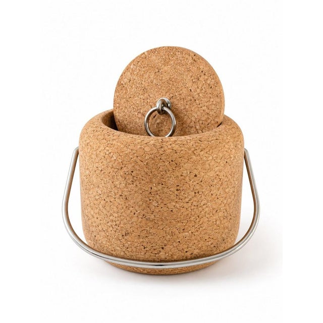 Mid-Century Modern Cork Exterior Ice Bucket by Signe Persson-Melin for Boda Nova, 1970s For Sale - Image 3 of 8