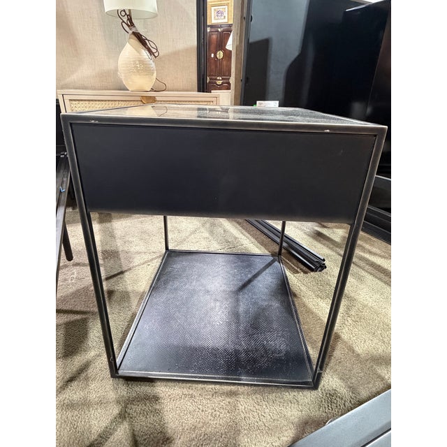 Restoration Hardware Restoration Hardware "Gramercy" Mirrored Side Table For Sale - Image 4 of 6