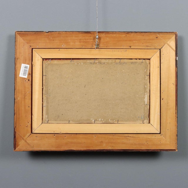 Ezelino Briante, Landscape Composition, Oil Painting on Cardboard, Framed For Sale - Image 11 of 12