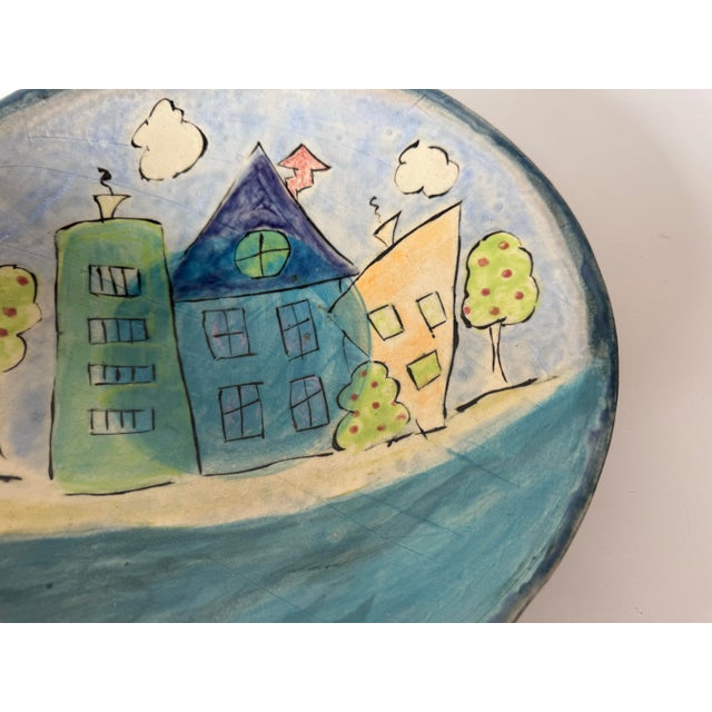 Mid-Century Modern 1970’s Vintage Ketsiland Handmade & Hand-Painted Art Ceramic Bowl For Sale - Image 3 of 12