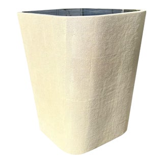 Shagreen Plinth Side Table With Mercury Mirror Top For Sale