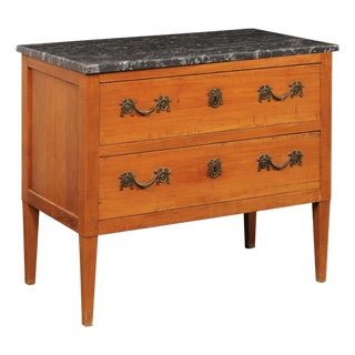 French 19th C Marble Top Commode For Sale