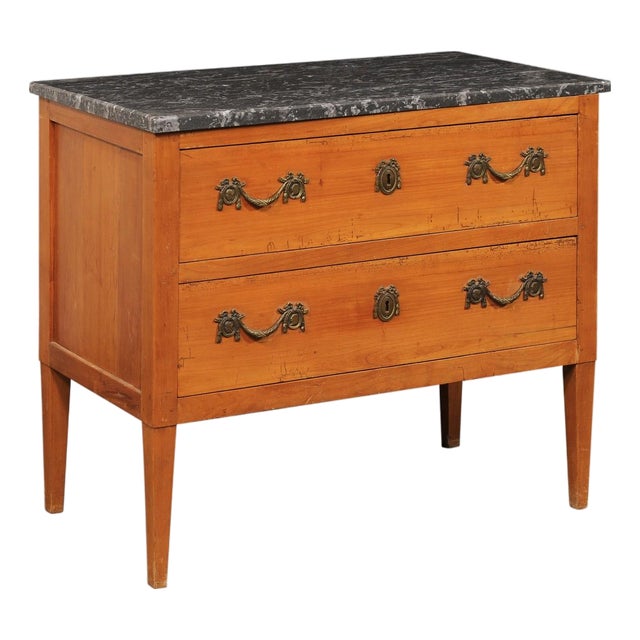 French 19th C Marble Top Commode For Sale