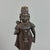 Brown Artigianale, Ancient Asian Statues Deities, 20th Century, Carved Wood and Marble, Set of 2 For Sale - Image 8 of 11