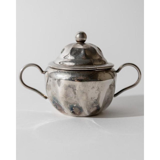 Vintage Silver Plated Coffee Set with Two Espresso Cups with Ceramic Inlays, 1960s For Sale - Image 6 of 13