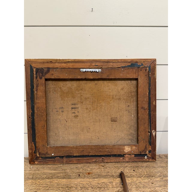 Textile 19th Century Oil on Canvas For Sale - Image 7 of 10