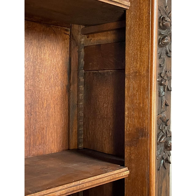 1900 - 1909 Antique French Normandy Solid Oak Hutch, Early 20th Century For Sale - Image 5 of 14