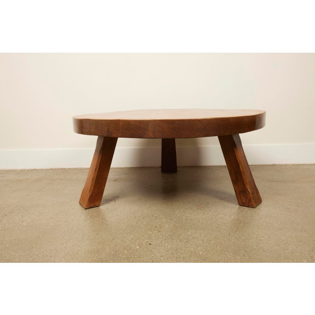 Introduce a Brutalist Solid Oak Coffee Table. Hailing from the Danish mid-century design movement, this table encapsulates...