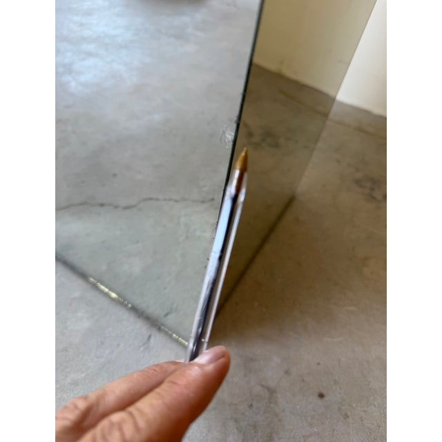 1970s Vintage Beveled Mirror Cube Pedestal For Sale - Image 10 of 12