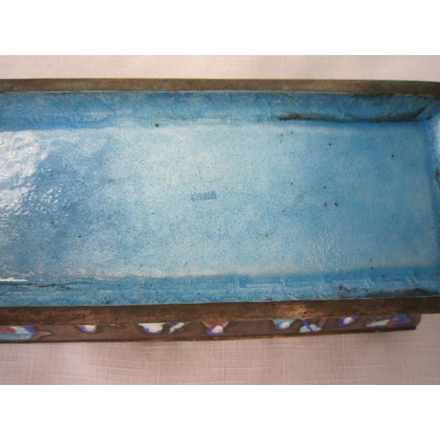 Antique Chinese Enamel Planter Cache Pot For Sale - Image 4 of 8