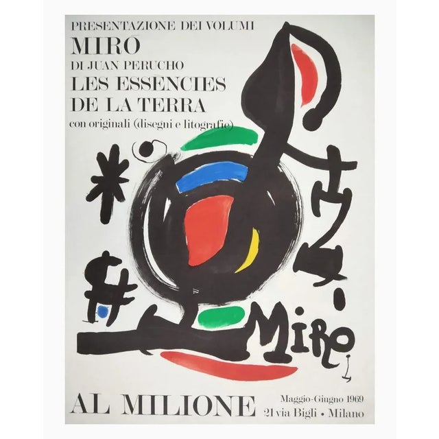 1960s Joan Miro, Galleria Il Milione: Presentation of the Volumes by Juan Perucho, 1969, Lithograph, Framed For Sale - Image 5 of 5