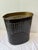 Metal Mid Century 1950s Wiebro Perforated Metal Oval Wastebasket Trash Can For Sale - Image 7 of 11