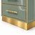 Sage Green Murano Glass Nightstands with Brass Plinth from Justfurnituress SRL, Set of 2 For Sale - Image 4 of 9